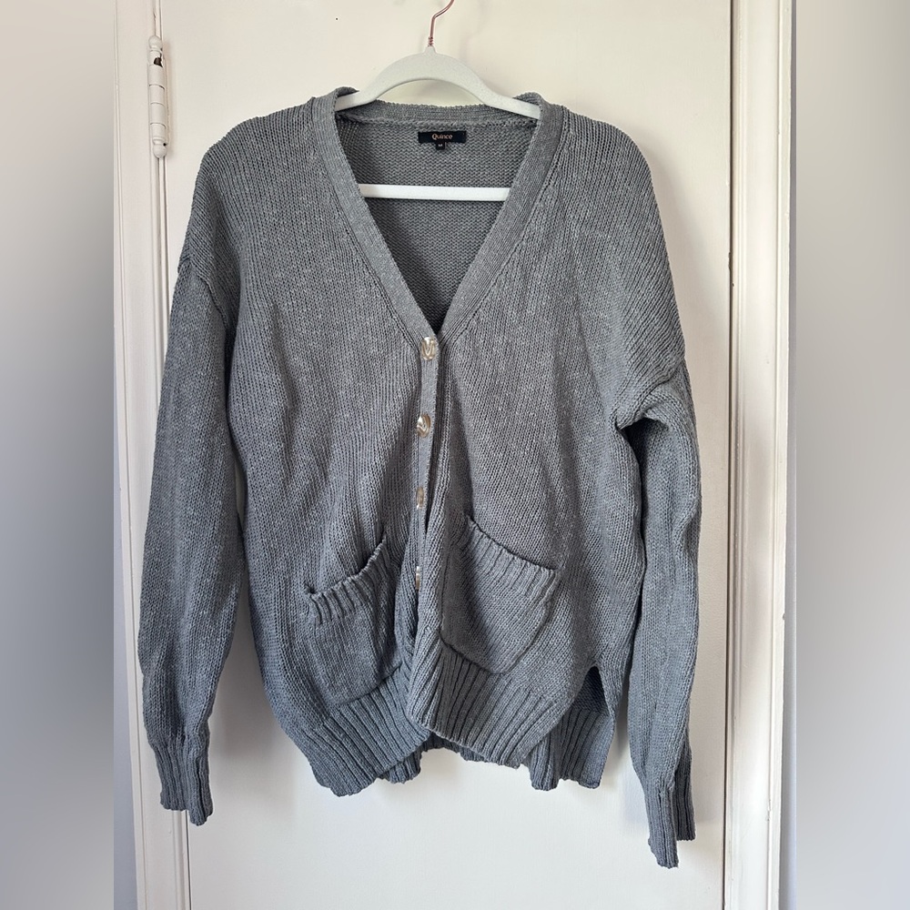 Quince cotton linen relaxed cardigan - Picture 2 of 5